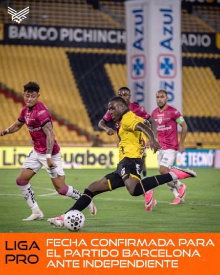 Barcelona SC vs IDV ya tiene fecha de juego